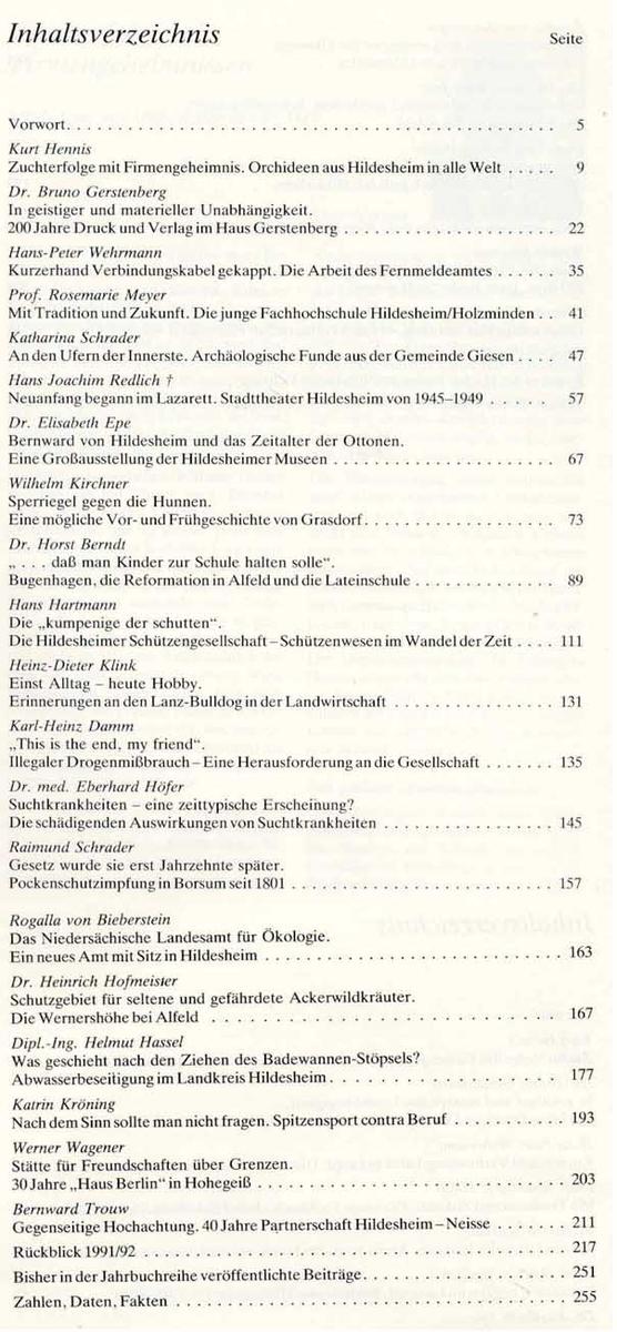 Inhalt  Jahrbuch 1993